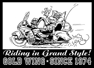 "Gold Wing since 1974" face mask print